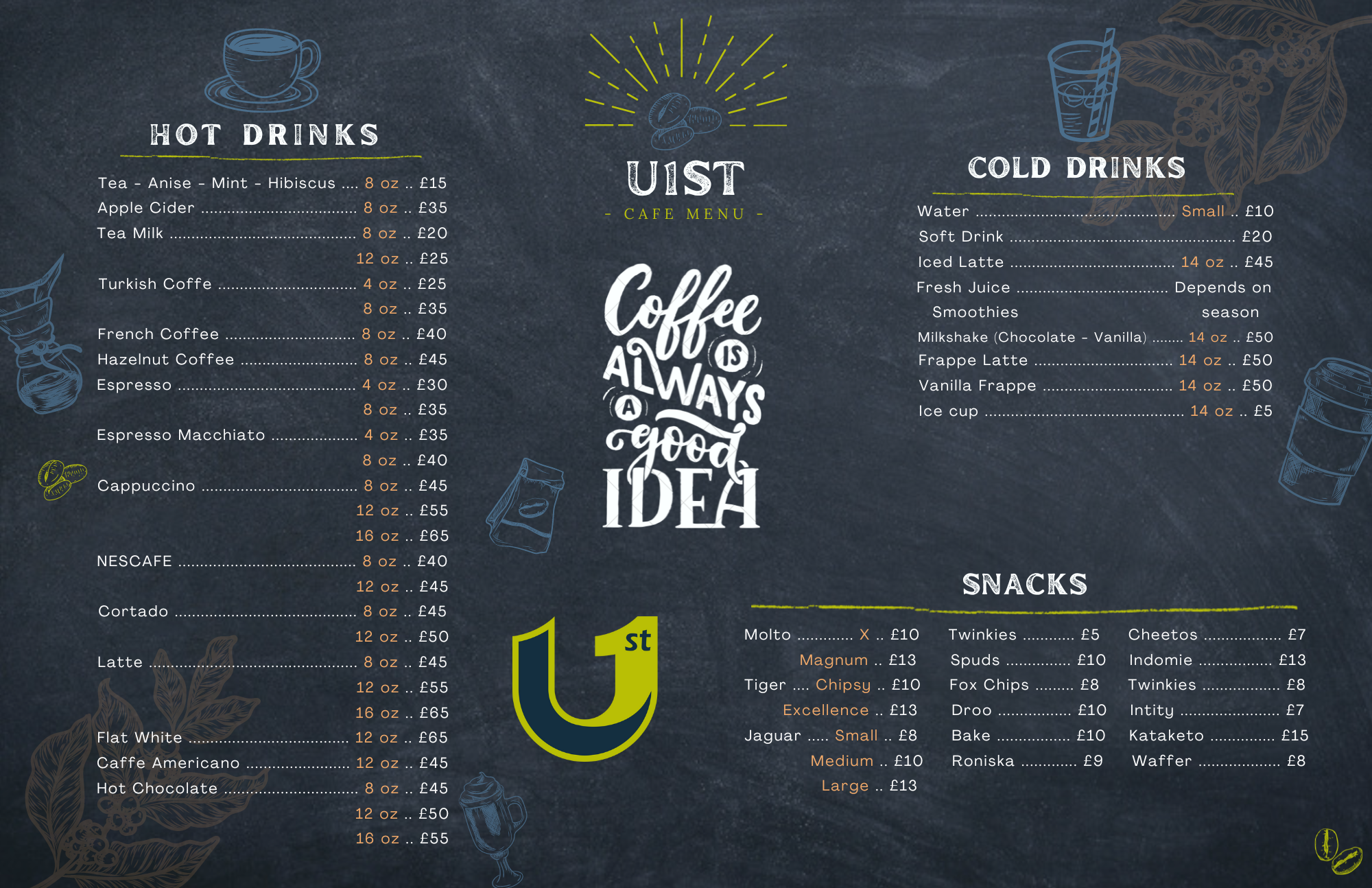 Cafe prices